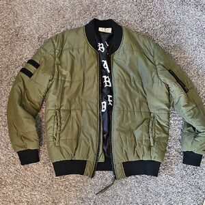 AWESOME SHOE PALACE X MONOPOLY Olive Green Bomber Jacket
